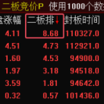 通达信《二板竞价》主图、副图、排序指标,最强一进二量化，信号固定，可回测